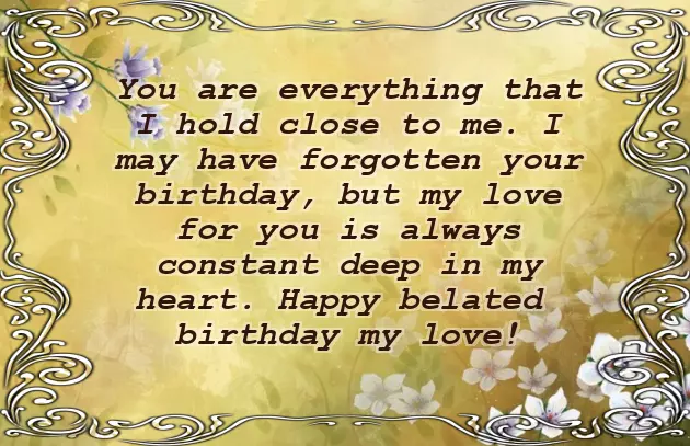 Wish You A Belated Happy Birthday