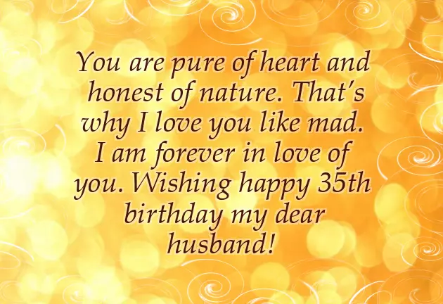 35Th Birthday Wishes For Husband