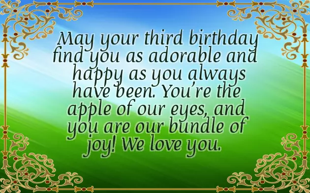 Happy Birthday For A 3 Year Old Boy