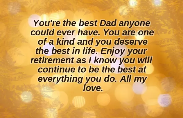 Retirement Wishes For Dad