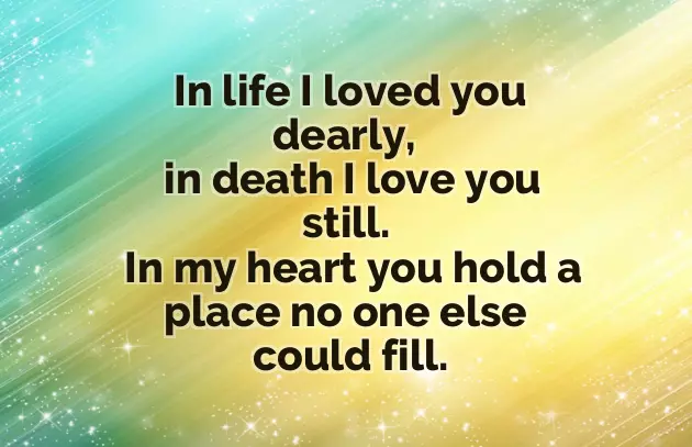 Memorial Verses For Son Memorial Verses For Son