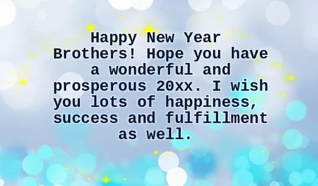 New Year Message For Brother