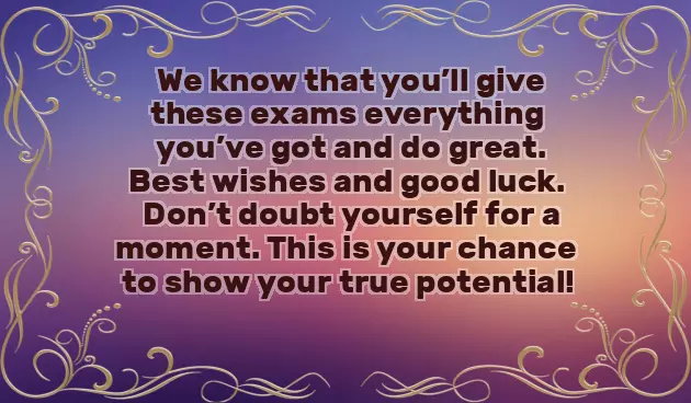 Wishing You Success In Your Exams