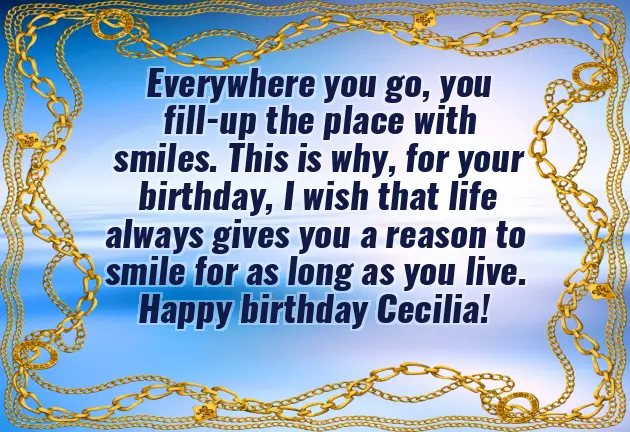 Happy Birthday Cecilia