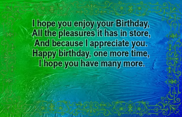 Short Poem For Birthday