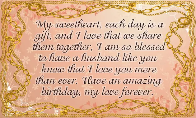 Birthday Thoughts For Husband With Love
