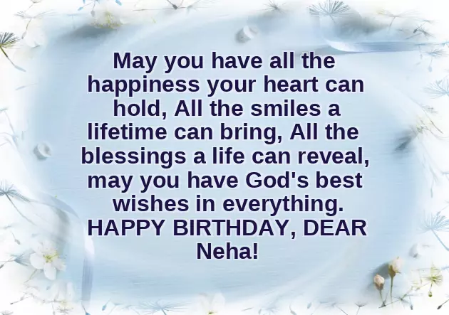 Happy Birthday Neha