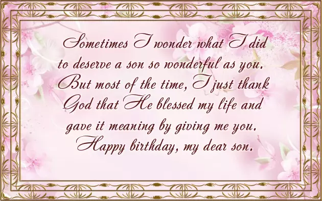 Birthday Wishes From Mum To Son