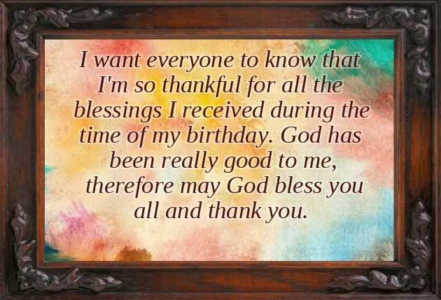 Thank You For Saying Happy Birthday