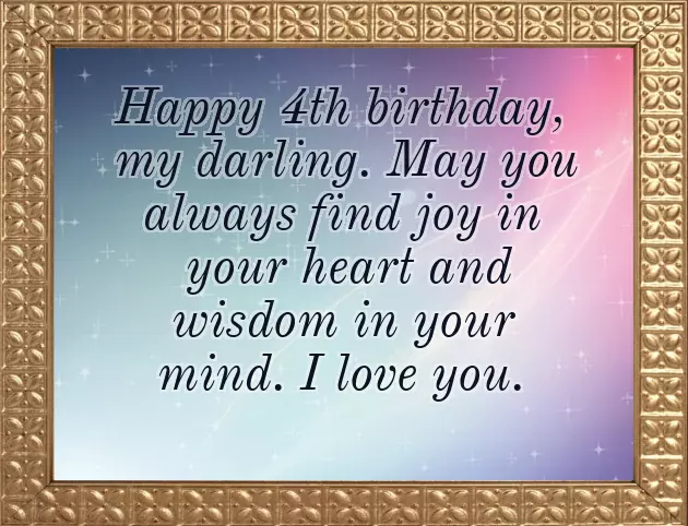 Happy 4Th Birthday Girl Wishes