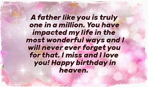Happy Birthday To Your Father In Heaven