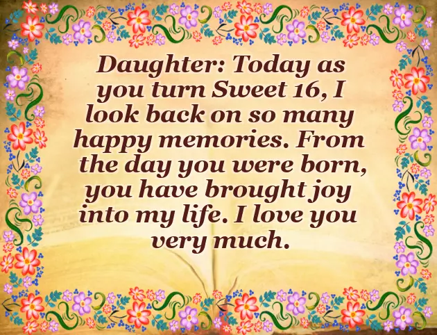 Happy 16Th Birthday Wishes For Granddaughter