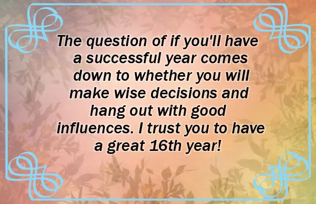 Birthday Wishes For Sweet 16 Niece