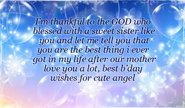 A Best Birthday Wish For Sister