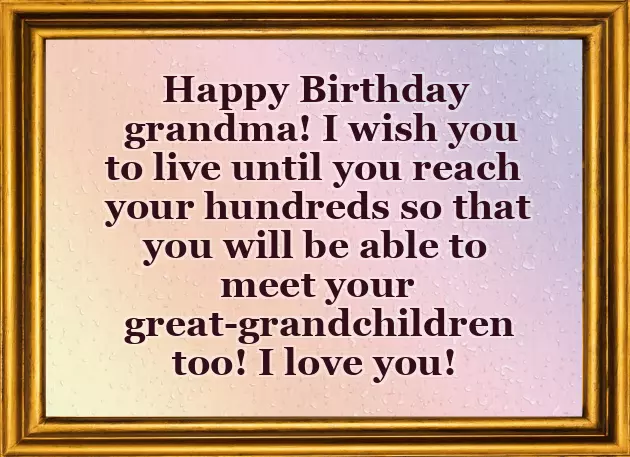 Birthday Wishes From Grandson To Grandmother
