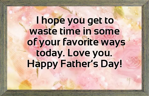 Simple Fathers Day Message