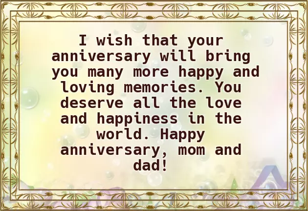 Parent Happy Anniversary Mom And Dad