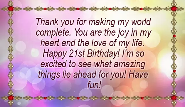 Daughter 21St Birthday Wishes