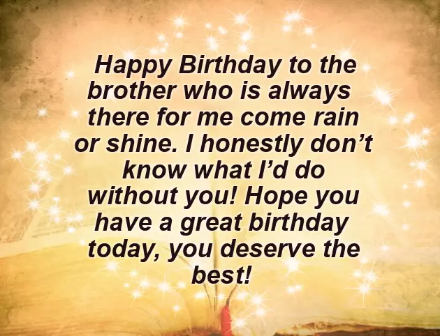 Best Brother Birthday Wishes In English