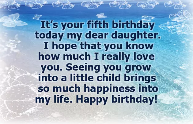 Happy Birthday To My 5 Year Old Daughter Happy Birthday To My 5 Year Old Daughter