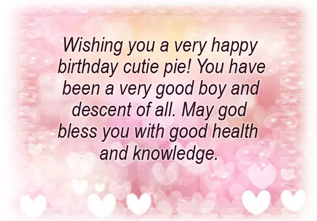 Cute Birthday Wishes For Little Boy