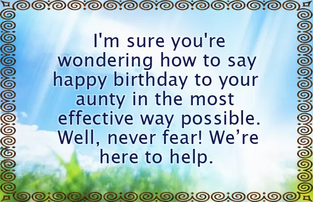 Best Aunt Birthday