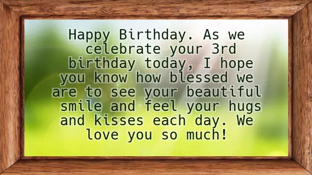 Happy 3Rd Birthday Wishes