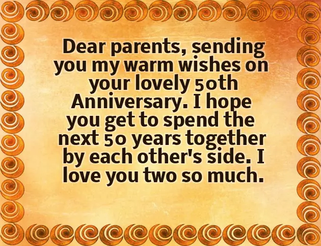 50Th Wedding Anniversary Message To Parents 50Th Wedding Anniversary Message To Parents