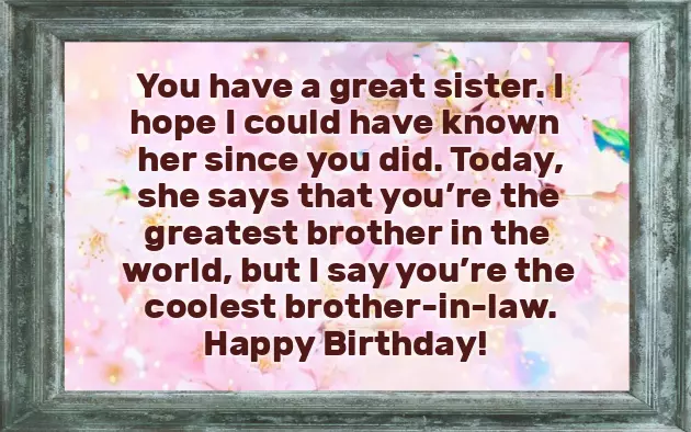 Sister Husband Birthday Wishes