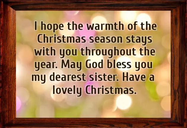 Happy Christmas Sister