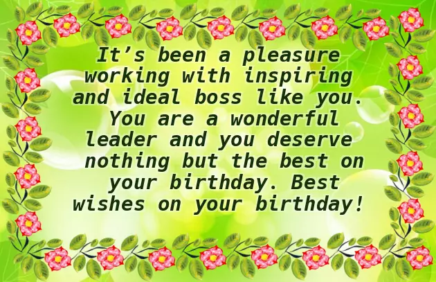 Happy Birthday Wishes For A Boss