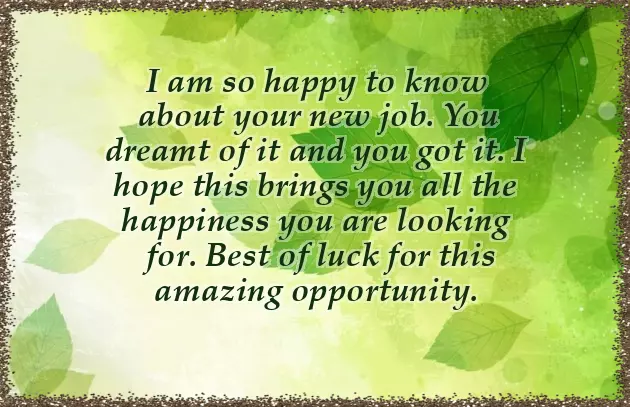 Good Wishes For New Assignment