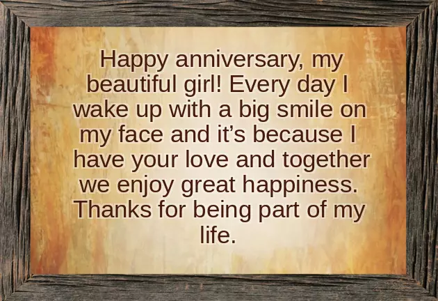 Happy Anniversary Wishes To Girlfriend