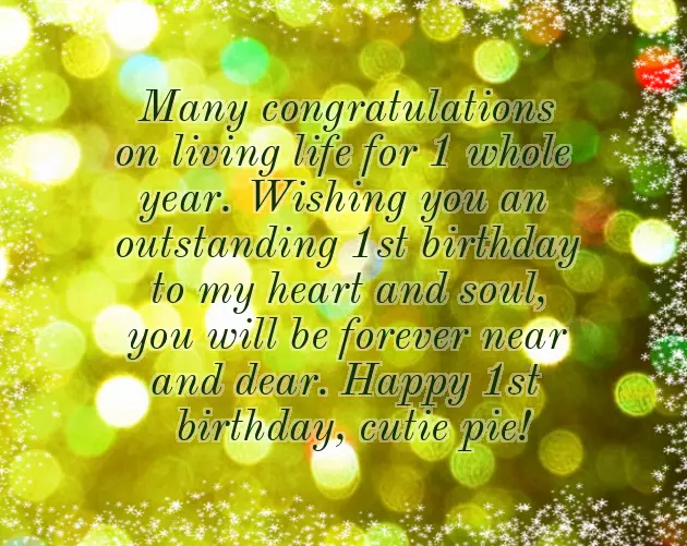 Birthday Wishes To 1 Year Old Boy