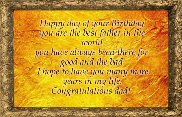 Heart Touching Birthday Wishes For Father From Daughter