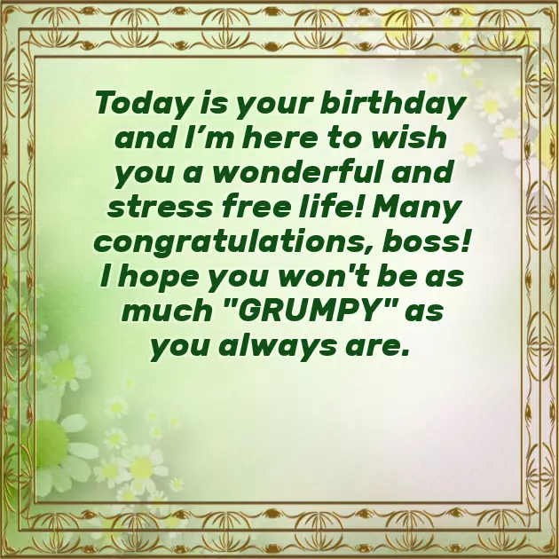 Happy Birthday Message To A Boss