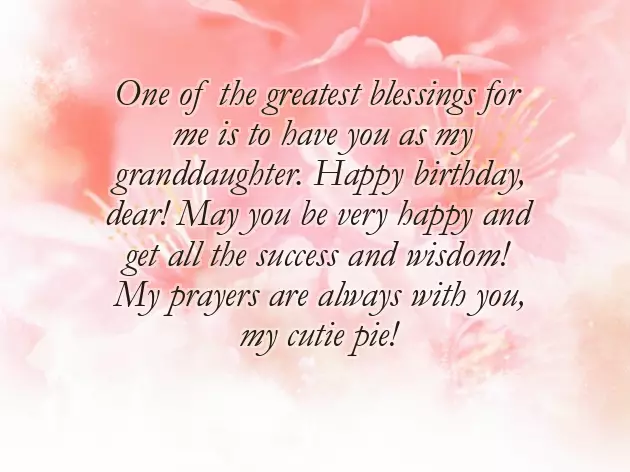 Happy Birthday Wish To My Granddaughter