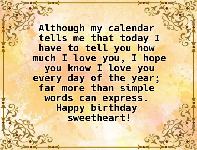 Happy Birthday From Wife