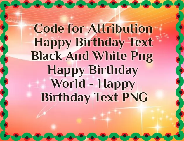 Happy Birthday Black And White