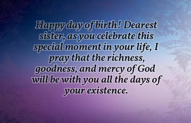 Birthday Prayer Wishes To A Sister