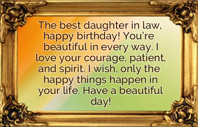 Happy Birthday For A Daughter In Law