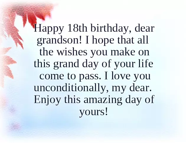 Birthday Msg For Grandson