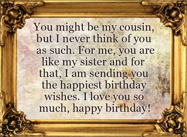 Birthday Messages To Cousin Sister