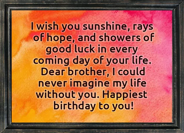 Special Wishes For Brother Birthday