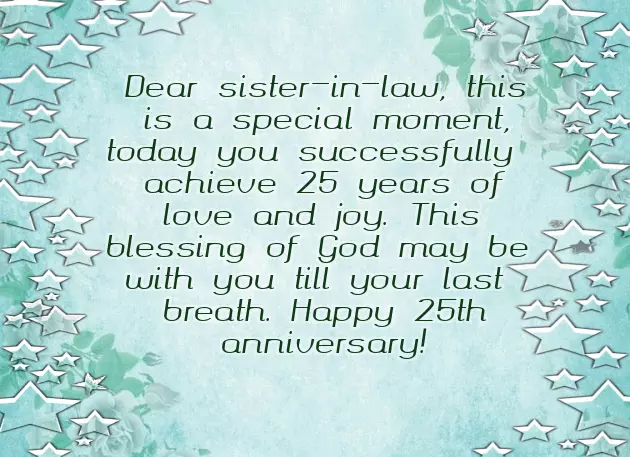 Sister In Law Marriage Anniversary Wishes