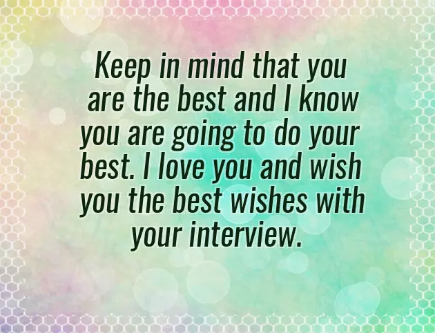 Good Luck For Interview