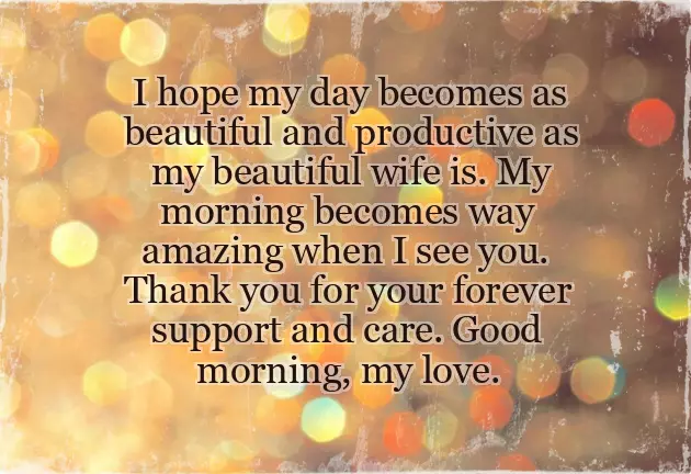 Good Morning Message To Your Wife