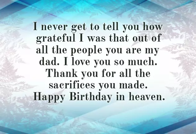 Happy Birthday Wishes For Dead Father