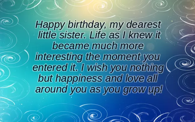 Quotes On Little Sister Birthday Quotes On Little Sister Birthday
