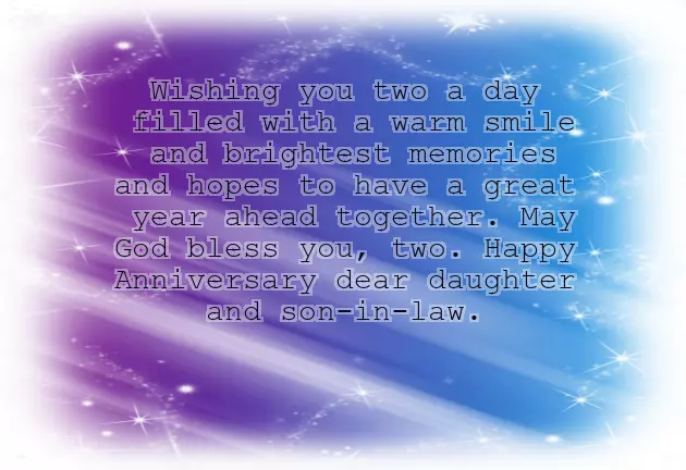 1St Wedding Anniversary Wishes For Daughter And Son In Law